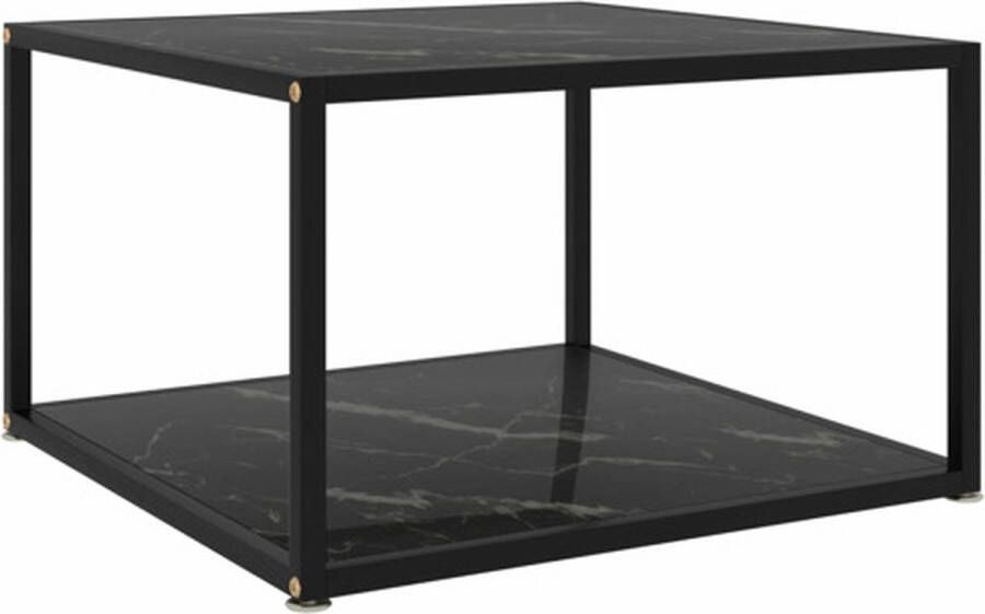 VidaXL -Salontafel-60x60x35-cm-gehard-glas-zwart