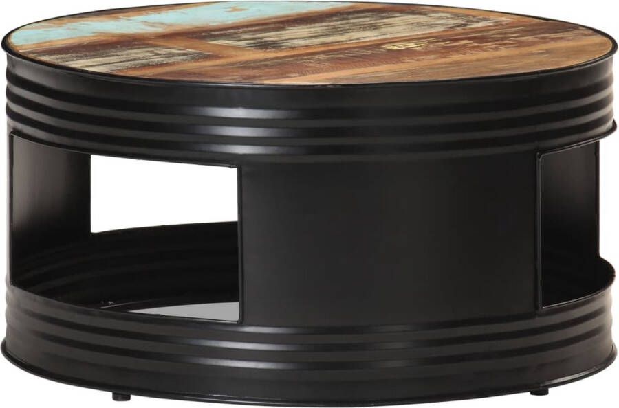 VidaXL Salontafel 68x68x36 cm massief gerecycled hout zwart