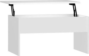 VidaXL Salontafel 80x50 5x41 5 Cm Bewerkt Hout Wit