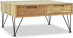 VidaXL Salontafel 80x80x40 cm massief teakhout