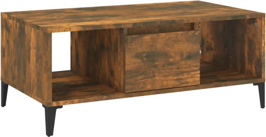 VidaXL -Salontafel-90x50x36 5-cm-bewerkt-hout-gerookt-eikenkleurig