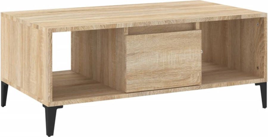 VidaXL -Salontafel-90x50x36 5-cm-bewerkt-hout-sonoma-eikenkleurig
