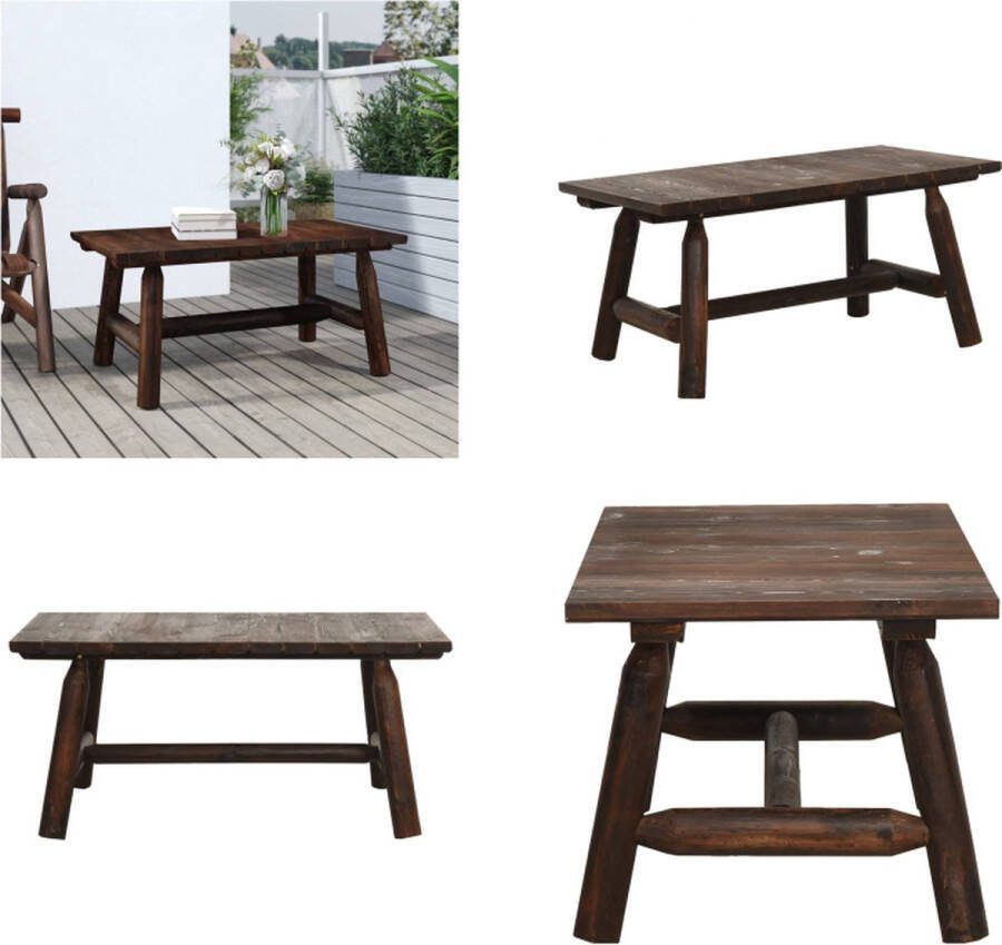 VidaXL Salontafel 90x50x41 cm massief vurenhout Salontafel Salontafels Bijzettafel Banktafel