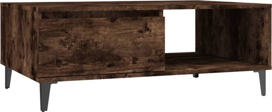 VidaXL Salontafel 90x60x35 cm bewerkt hout gerookt eikenkleurig