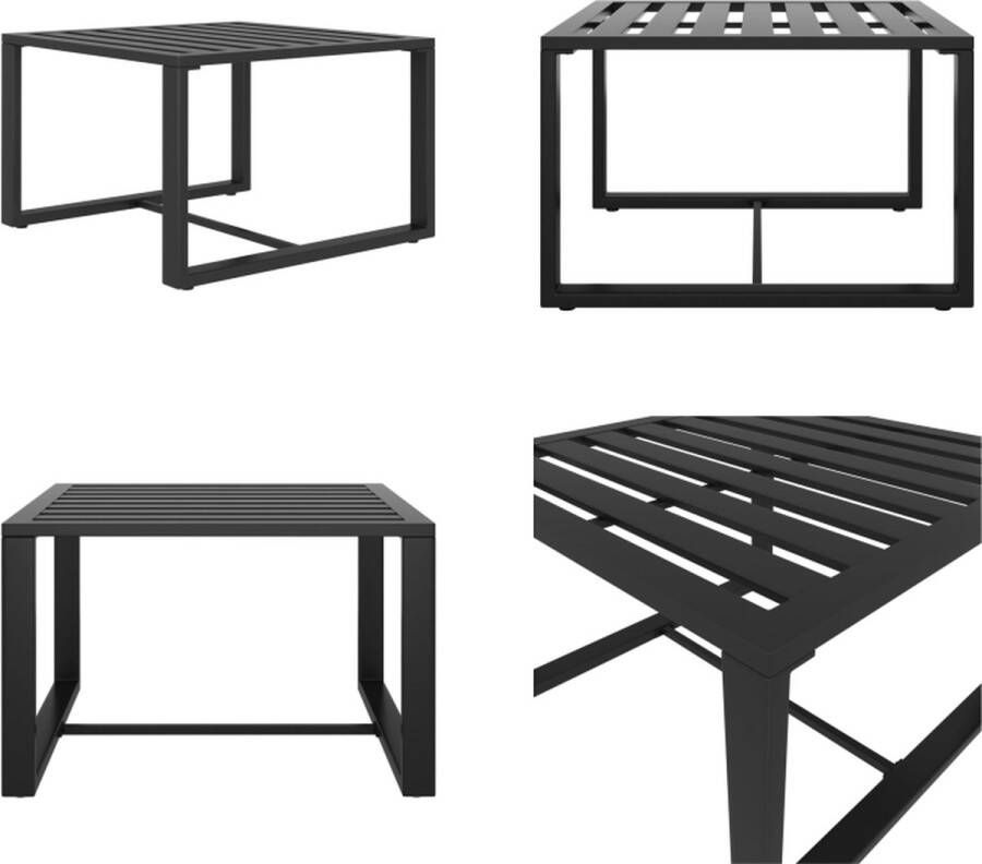 VidaXL Salontafel aluminium antraciet Bijzettafeltje Bijzettafeltjes Salontafel Salontafels