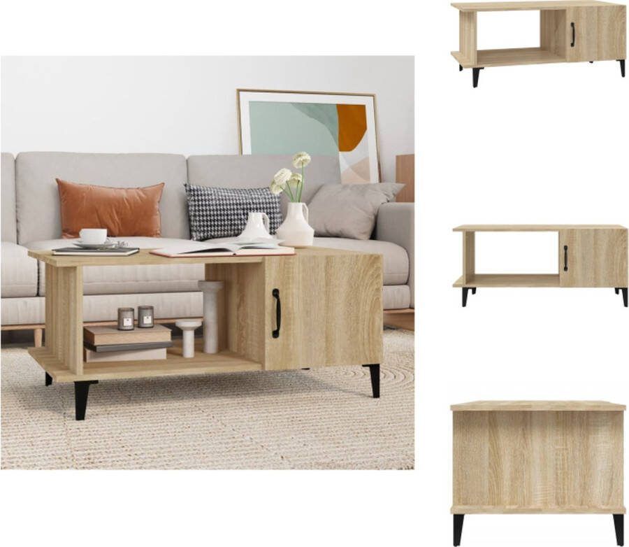 VidaXL Salontafel Bijzettafel 90 x 50 x 40 cm Sonoma eiken Tafel