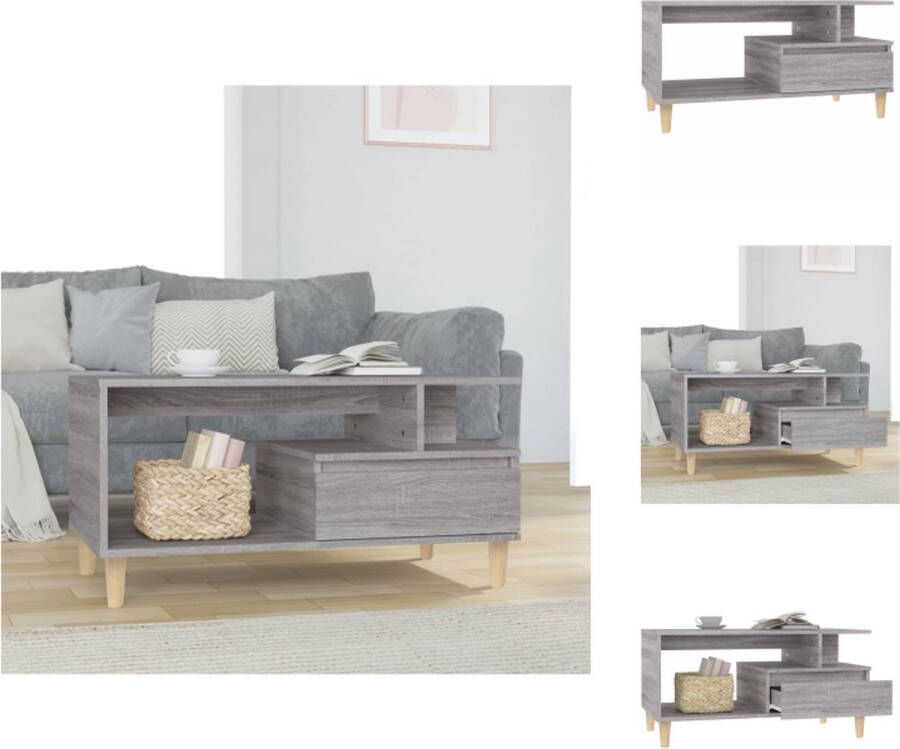 VidaXL Salontafel Duurzaam Grijs Sonoma Eiken 90x49x45 cm Tafel