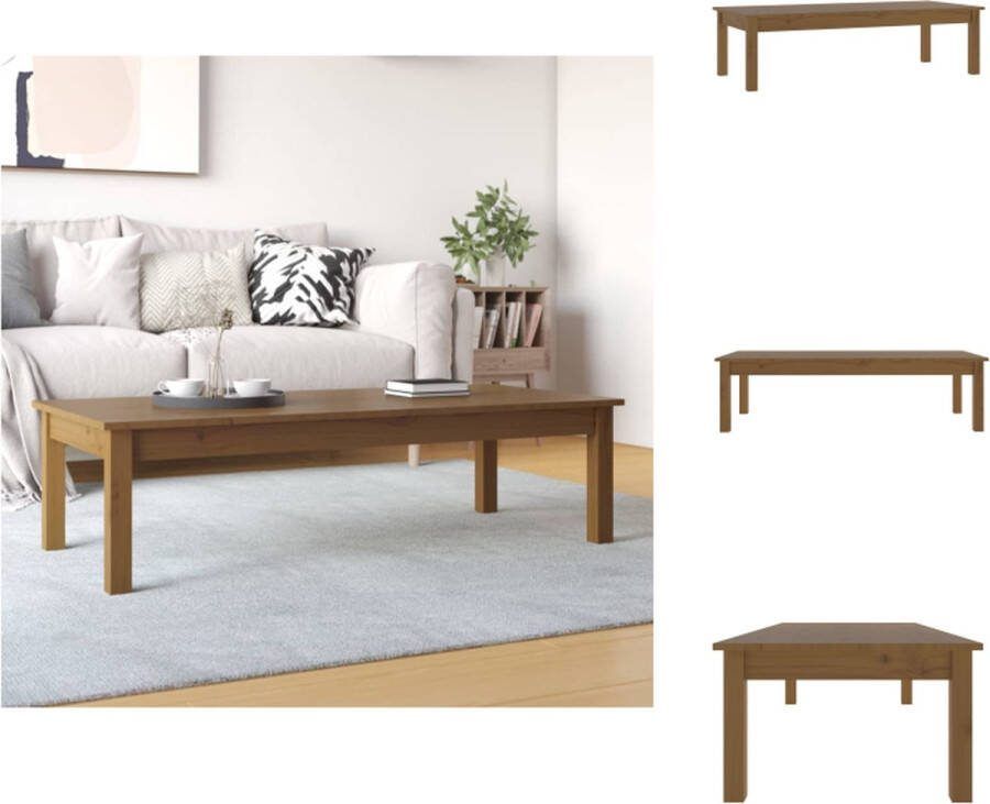 VidaXL Salontafel Grenenhout 110 x 50 x 30 cm Honingbruin Tafel