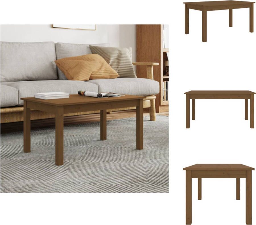 VidaXL Salontafel Grenenhout 80 x 50 x 40 cm Honingbruin Tafel