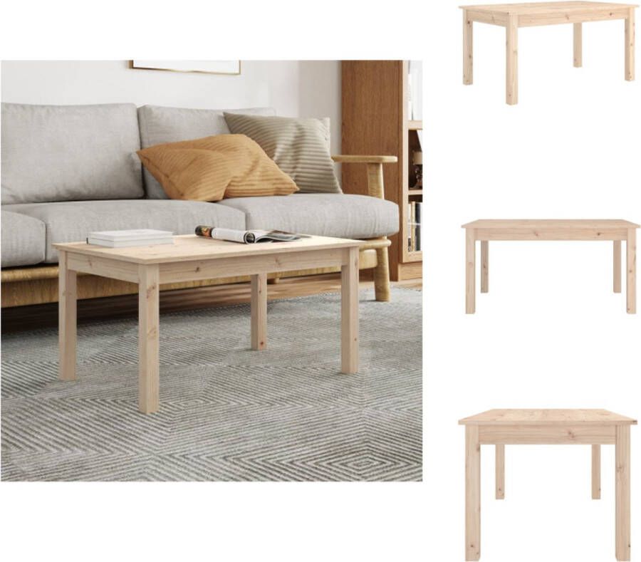 VidaXL Salontafel Grenenhout 80x50x40 cm Rustiek Tafel
