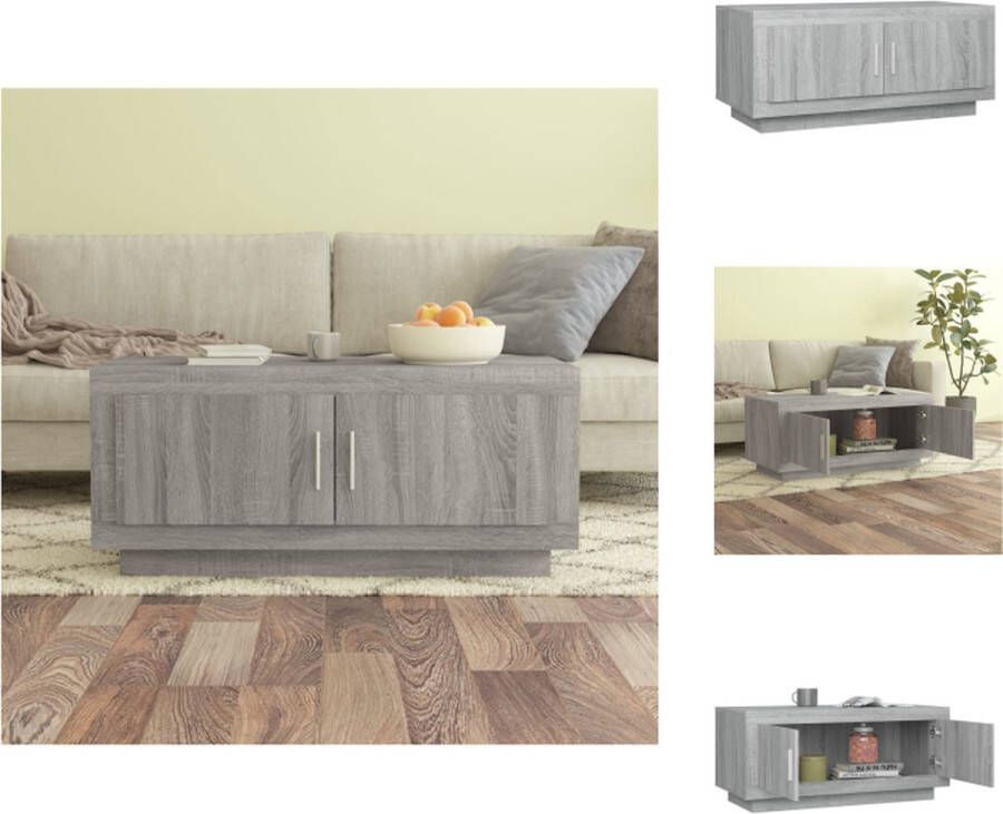 VidaXL Salontafel Grijs Sonoma Eiken 102 x 50 x 45 cm (L x B x H) Tafel