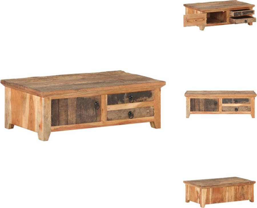 VidaXL Salontafel Hout 90 x 50 x 31 cm Vintage Tafel