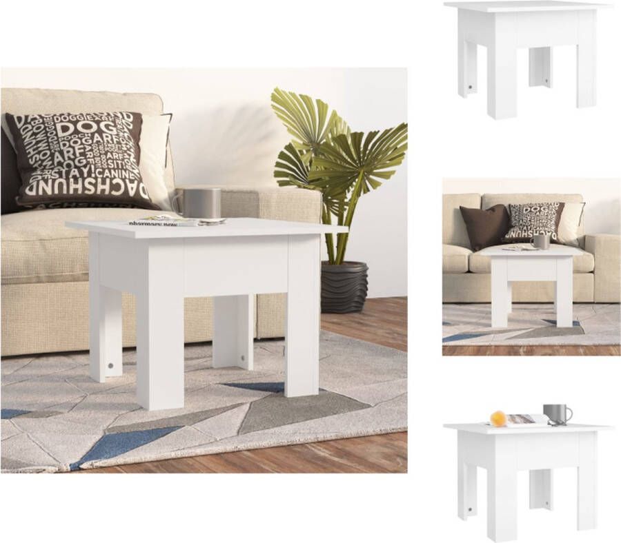 VidaXL Salontafel Hout Wit 55x55x42 cm Tafel