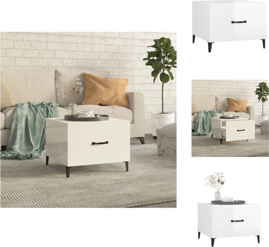 VidaXL Salontafel Industrial 50 x 50 x 40 cm Hout metaal Tafel