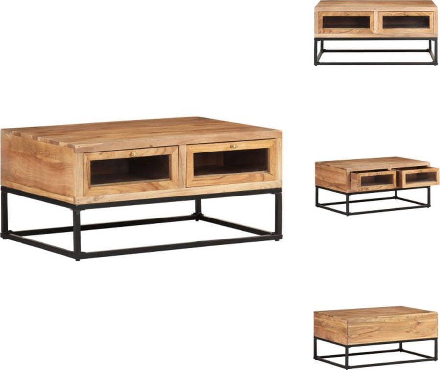 VidaXL Salontafel Industrial 90 x 60 x 40 cm Acaciahout Tafel