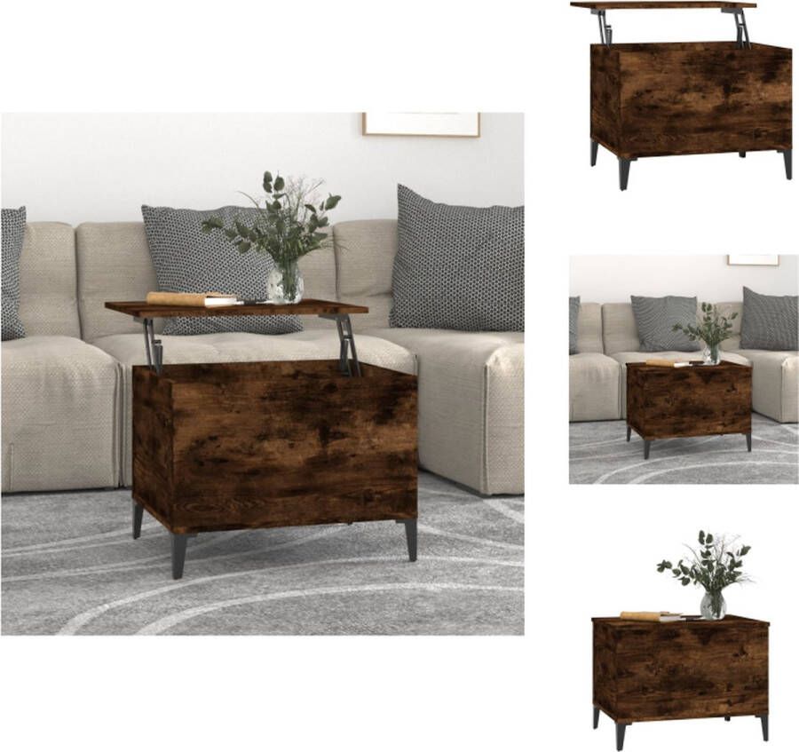 VidaXL Salontafel Lift-top Gerookt Eiken 60x44.5x45 cm Tafel