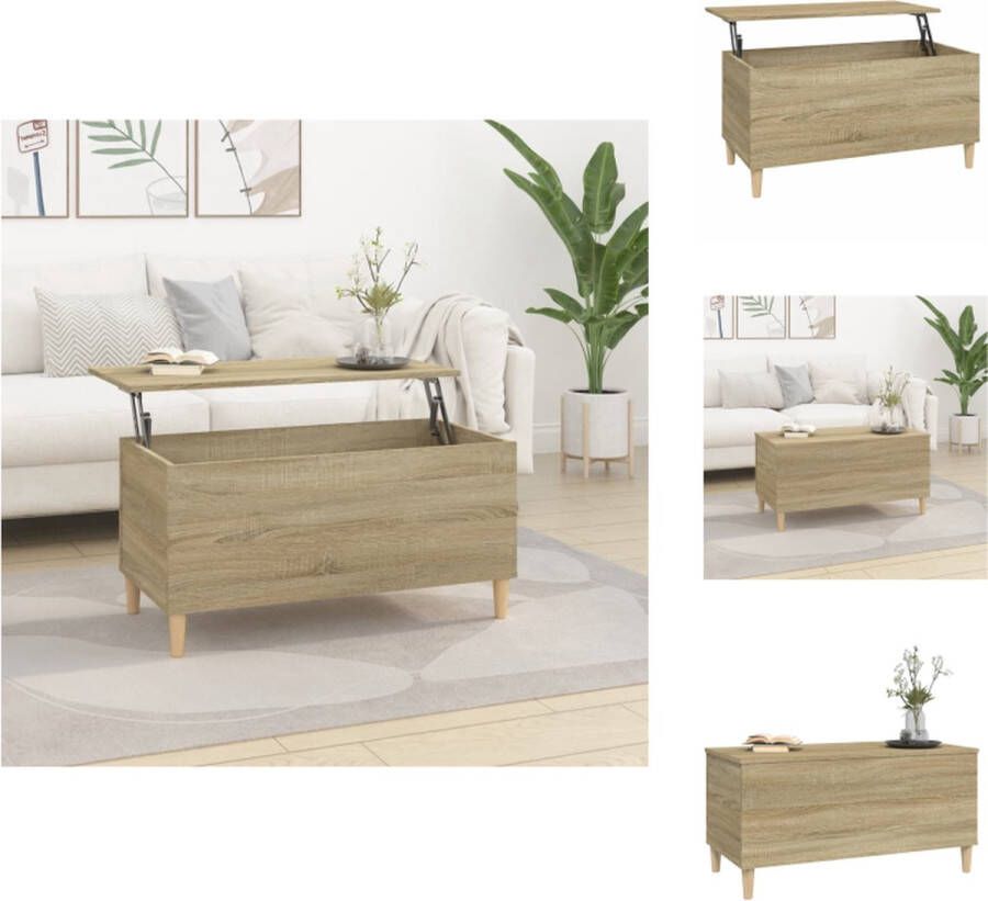 VidaXL Salontafel Lift-top Sonoma Eiken 90x44.5x45cm Tafel