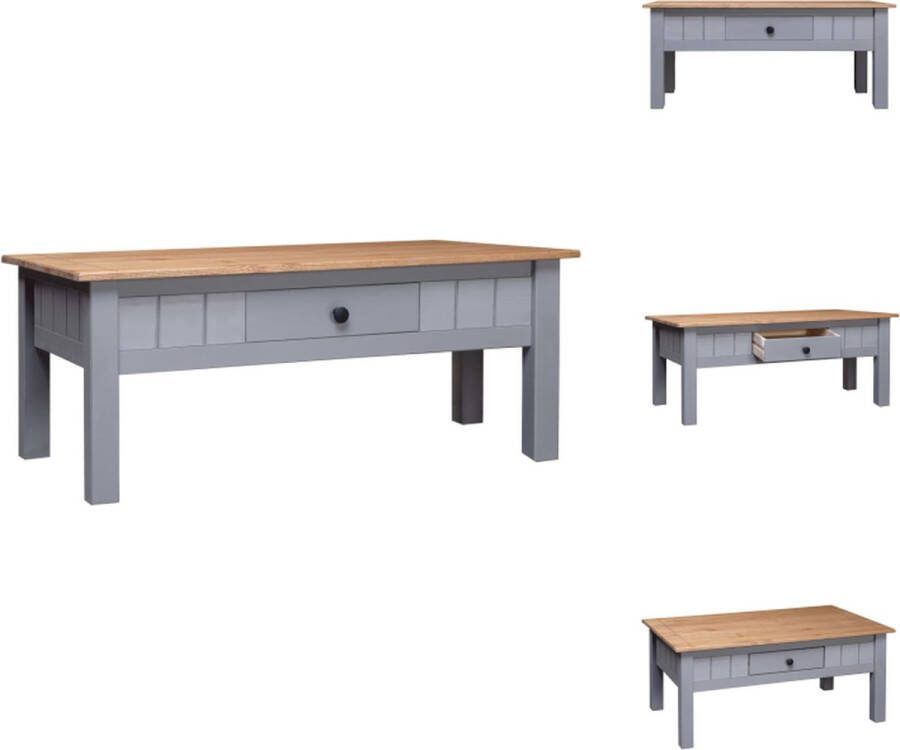 VidaXL Salontafel Massief Grenenhout 100 x 60 x 45 cm Met lade Tafel
