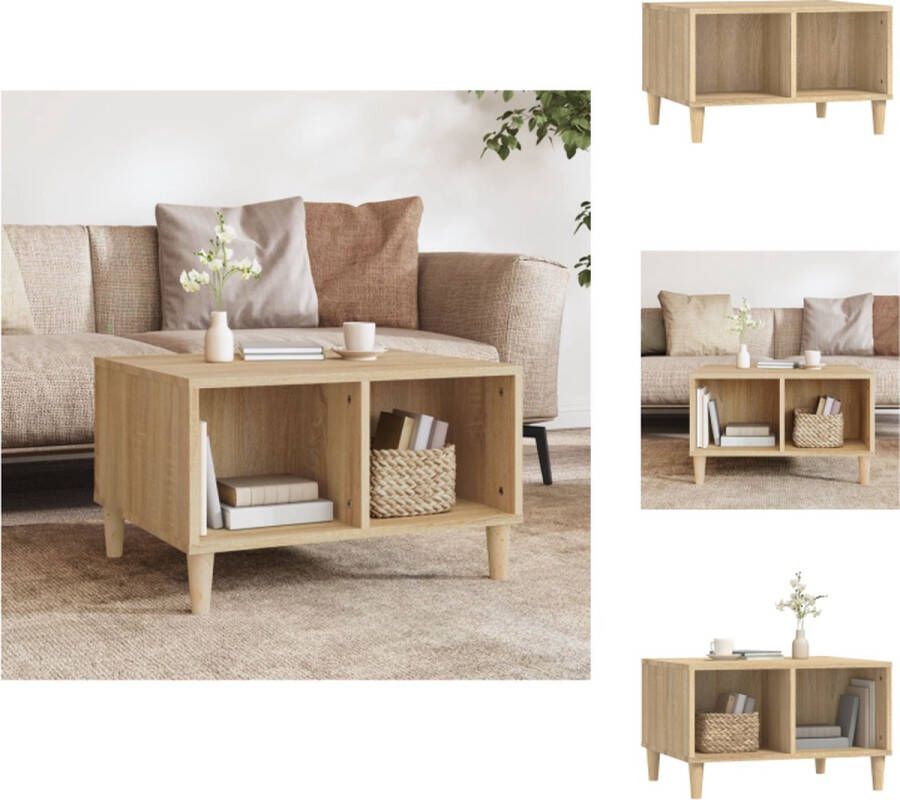 VidaXL Salontafel Scandinavische Stijl Opbergruimte Hout 60 x 50 x 36.5 cm Tafel