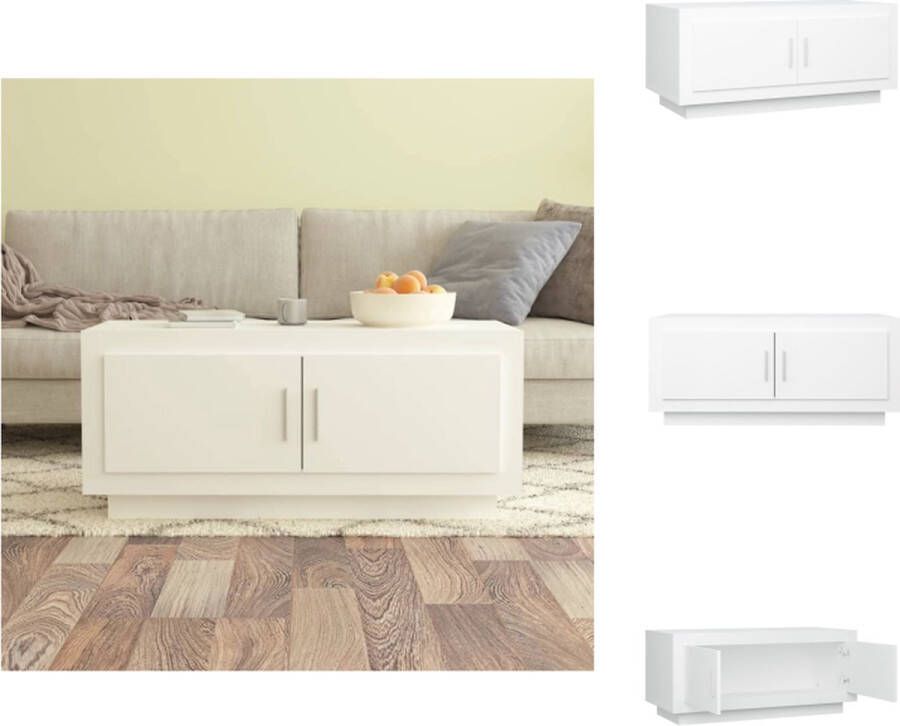 VidaXL Salontafel Trendy wit 102 x 50 x 45 cm Stevig frame Tafel
