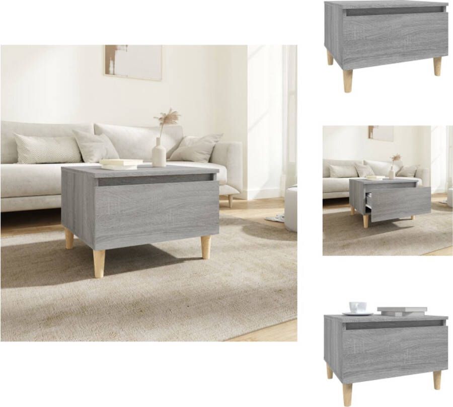 VidaXL Scandinavisch Bijzettafel Grijs Sonoma Eiken 50 x 46 x 35 cm Tafel