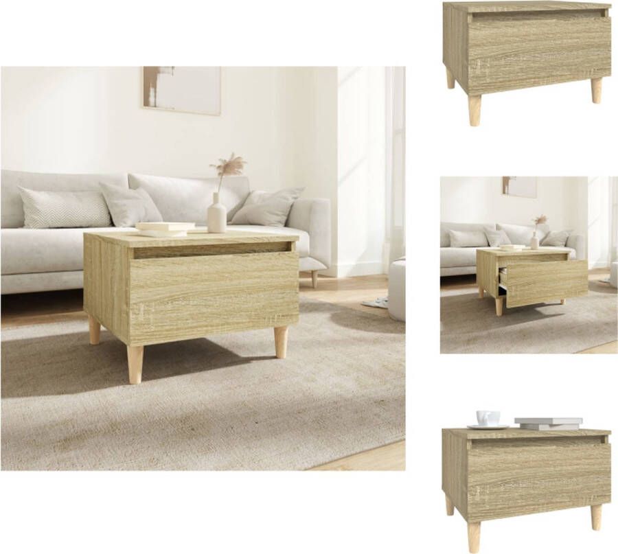 VidaXL Scandinavische Bijzettafel Sonoma Eiken 50 x 46 x 35 cm Tafel
