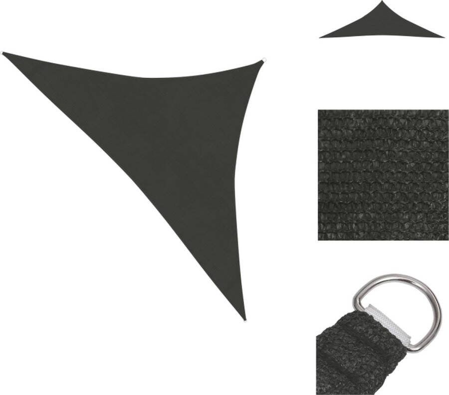 VidaXL Schaduwdoek Driehoekig HDPE 2.5x2.5x3.5m Antraciet Parasol