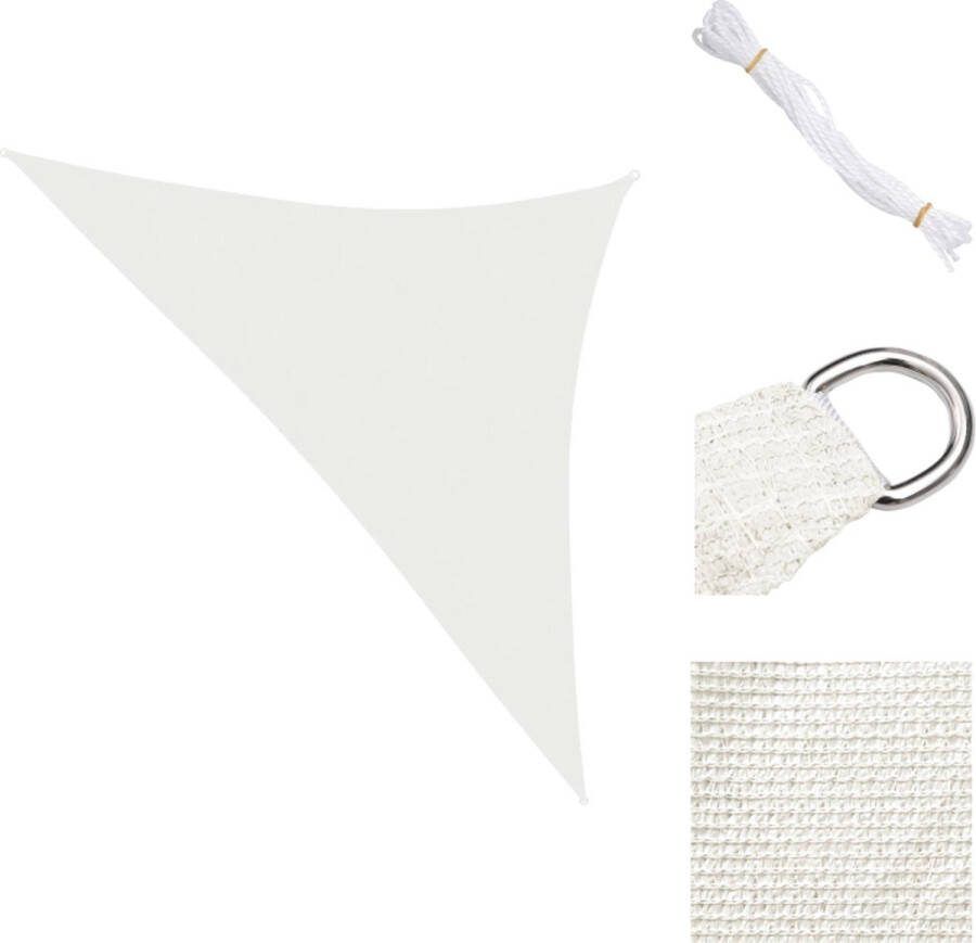 VidaXL Schaduwdoek HDPE 2.5 x 2.5 x 3.5 m Wit Parasol