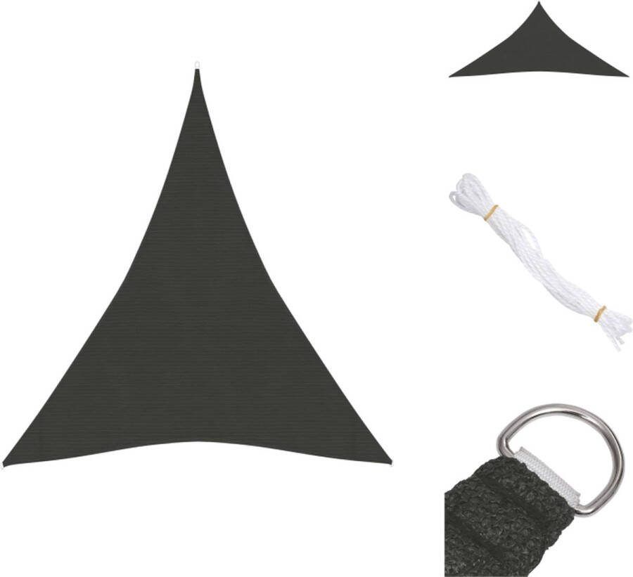 VidaXL Schaduwdoek HDPE 3 x 4 x 4 m antraciet uv bestendig Parasol
