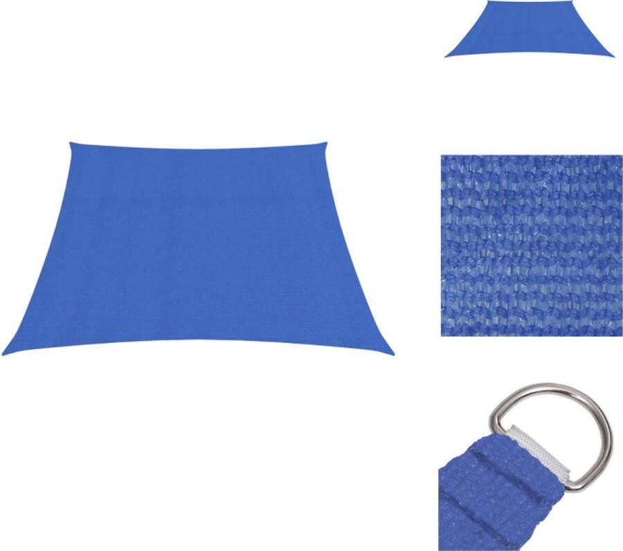 VidaXL Schaduwdoek HDPE 3 4 x 2 m Blauw Parasol