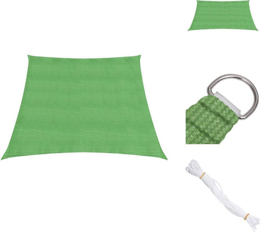 VidaXL Schaduwdoek HDPE 3 4 x 2 m Lichtgroen Parasol