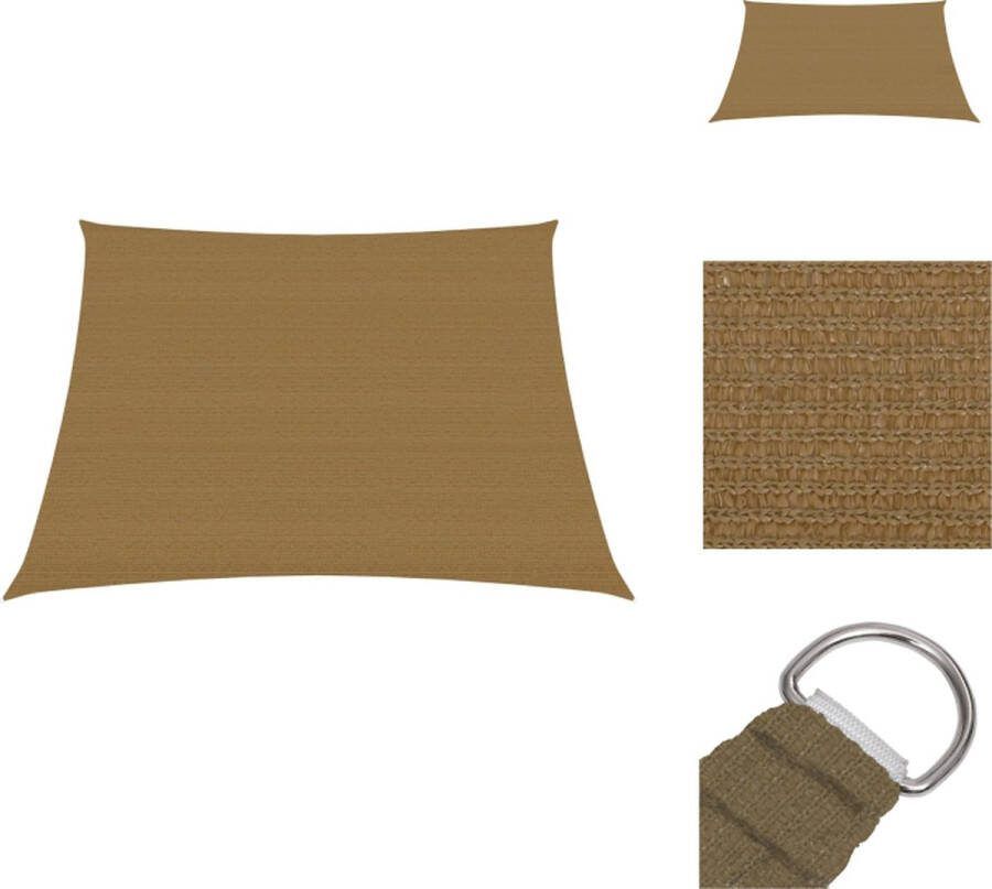 VidaXL Schaduwdoek HDPE 3 4 x 2 m Taupe Parasol