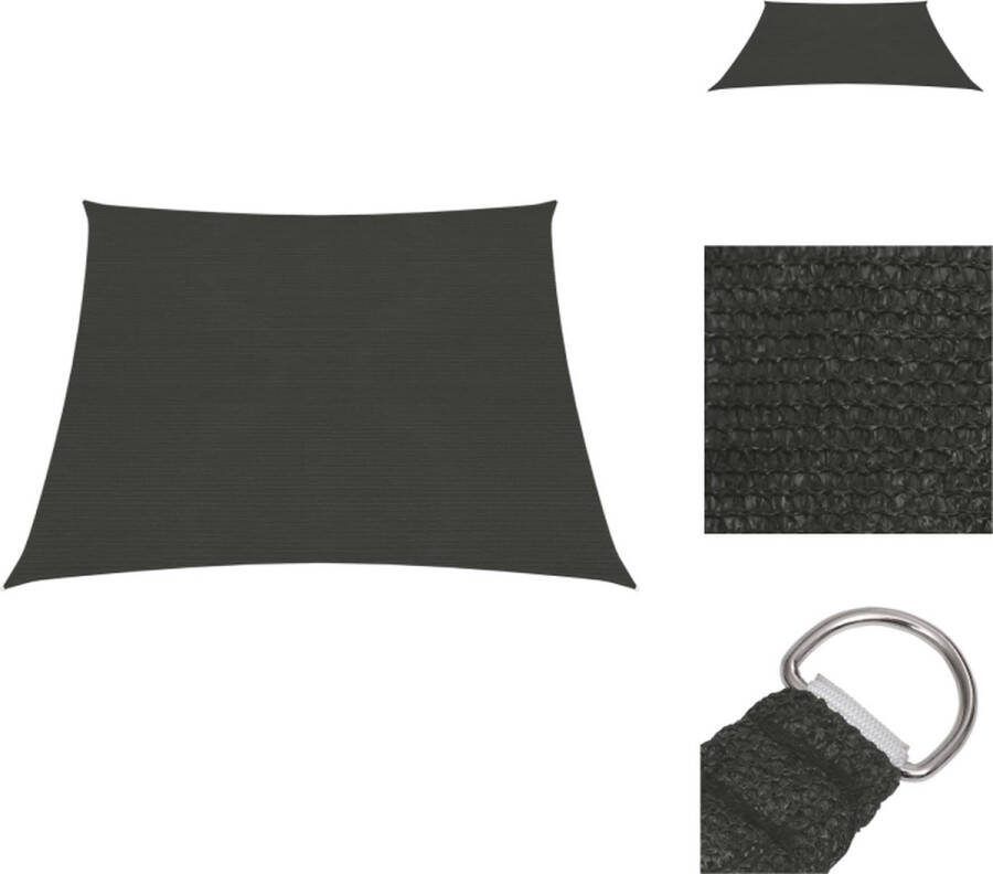 VidaXL Schaduwdoek HDPE 4 5 x 3m Antraciet UV-bescherming Parasol