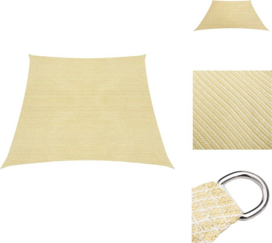 VidaXL Schaduwdoek HDPE Beige 3 4 x 2 m UV-bestendig Parasol