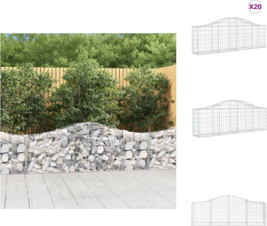 VidaXL Schanskorf 200 x 30 x 60 80 cm Decoratieve Tuinbarrière Bloempot