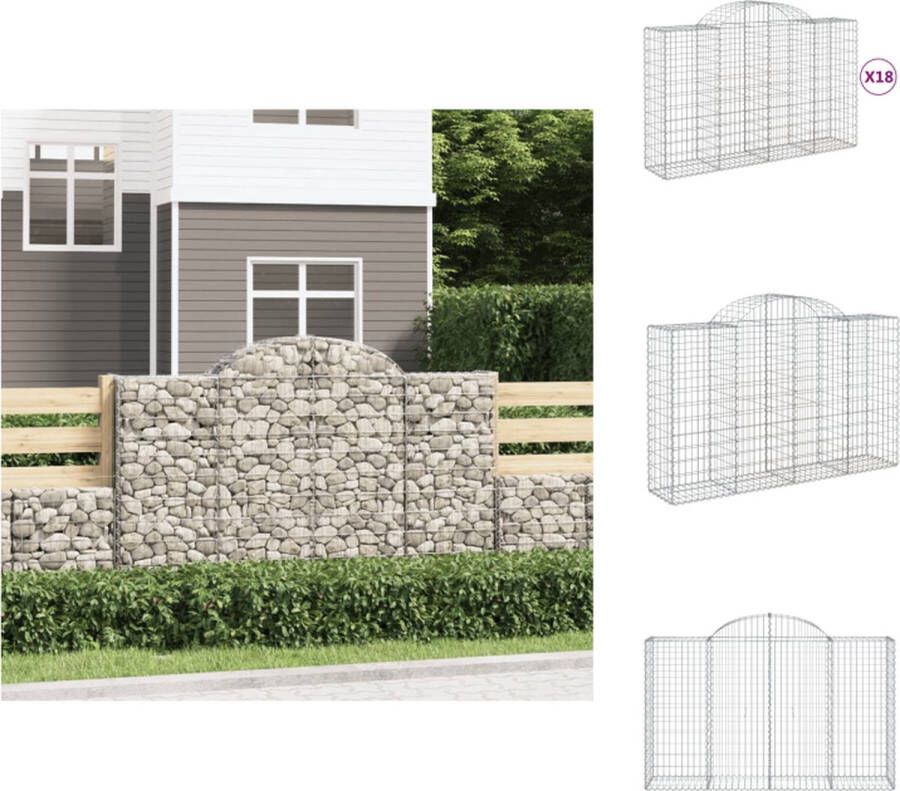 VidaXL Schanskorf 200 x 50 x 120 140 cm Decoratieve en geluidsisolerende tuinbarrière Bloempot