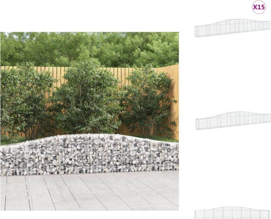 VidaXL Schanskorf 400 x 30 x 40 60 cm geluidsisolerende tuinbarrière stabiele constructie Bloempot