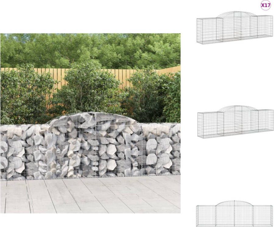 VidaXL Schanskorf Decoratieve geluidsisolerende tuinbarrière 300 x 50 x 80 100 cm Gegalvaniseerd ijzer Plantenbak