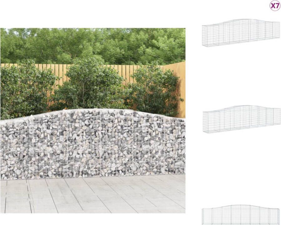 VidaXL Schanskorf Decoratieve Geluidsisolerende Tuinbarrière 400 x 50 x 80 100 cm Gegalvaniseerd IJzer Bloempot