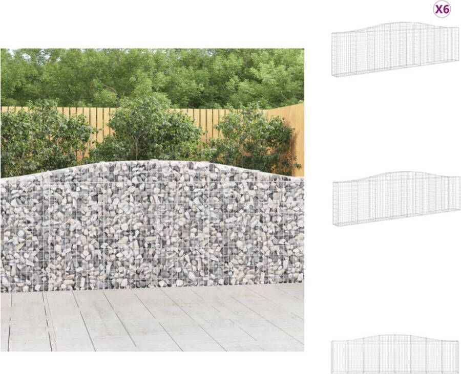 VidaXL Schanskorf Decoratieve Geluidsisolerende Tuinbarrière 400x30x100 120 cm Gegalvaniseerd ijzer Bloempot