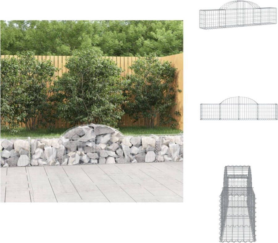 VidaXL Schanskorf Decoratieve Tuinbarrière 200x30x40 60 cm Gegalvaniseerd IJzer Bloempot