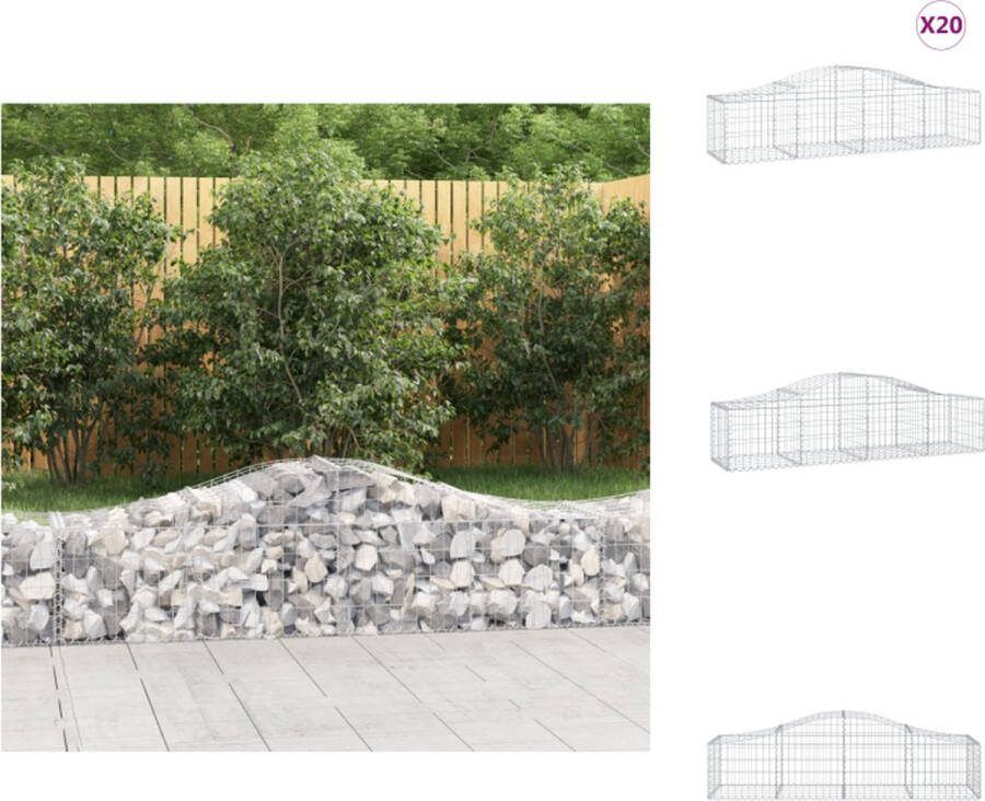 VidaXL Schanskorf Decoratieve Tuinbarrière 200x50x40 60 cm Gegalvaniseerd Ijzer Bloempot