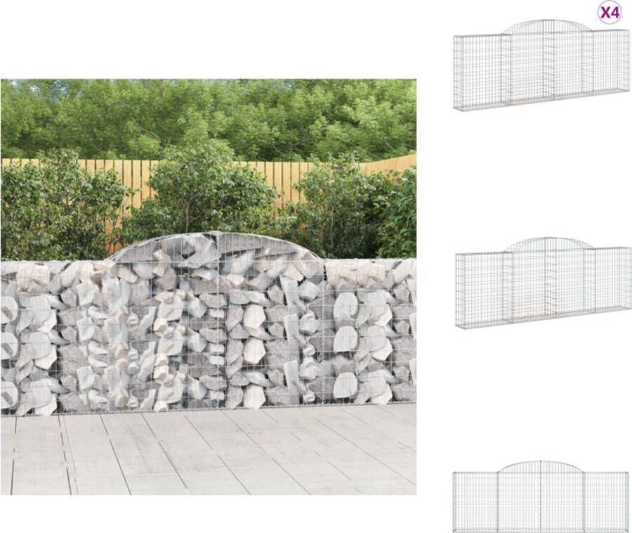 VidaXL Schanskorf Decoratieve Tuinbarrières 300 x 30 x 100 120 cm Gegalvaniseerd ijzer Bloempot