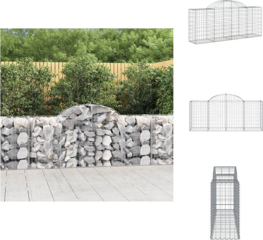 VidaXL Schanskorf Gabion 100 x 50 x 80 100 cm Geluidsabsorberende Tuinbarrière Bloempot