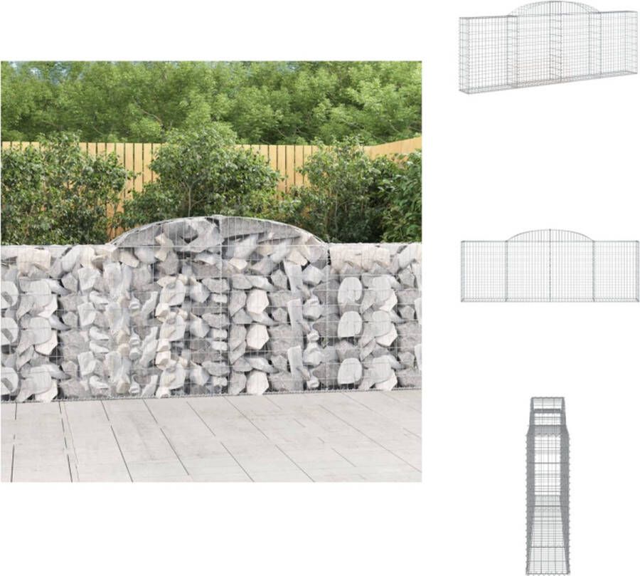 VidaXL Schanskorf Gabion 300 x 30 x 100 120 cm Gegalvaniseerd ijzer Bloempot