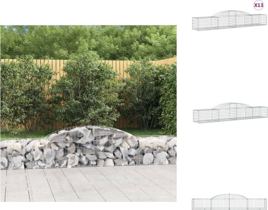 VidaXL Schanskorf Gegalvaniseerd IJzer Decoratieve Tuinbarrière Bloempot