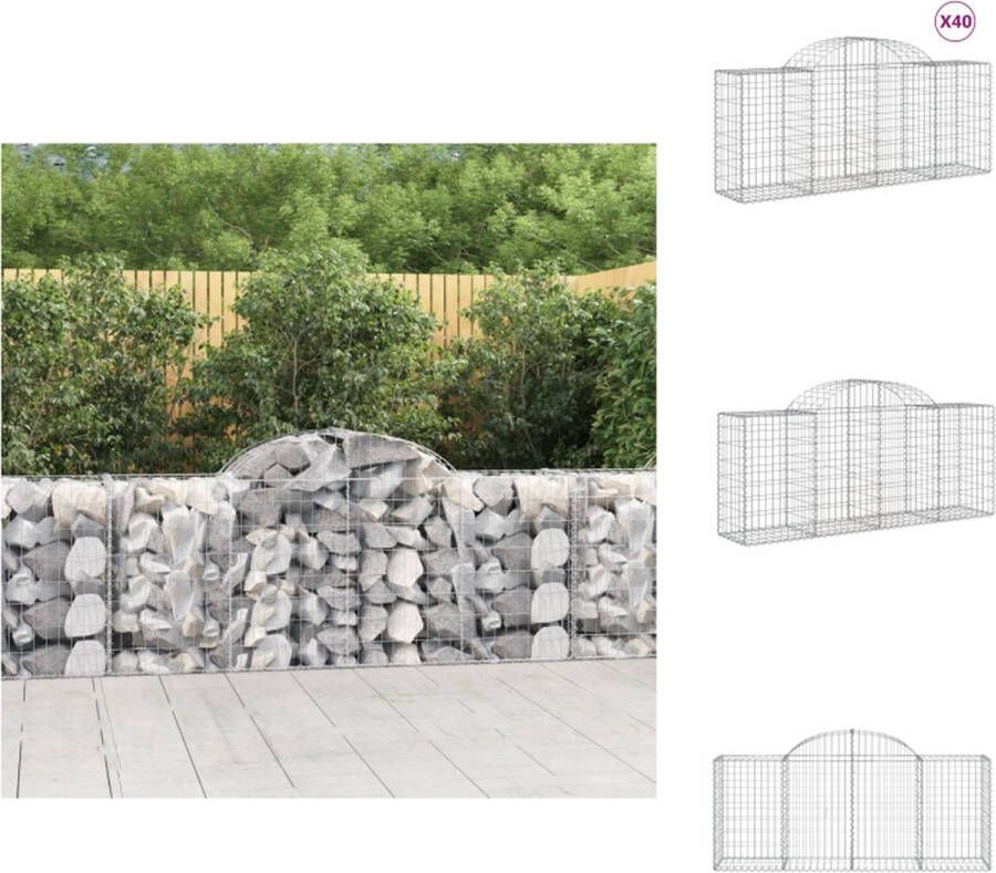 VidaXL Schanskorf Tuinbarrière 100x50x80 100 cm Gegalvaniseerd ijzer Bloempot