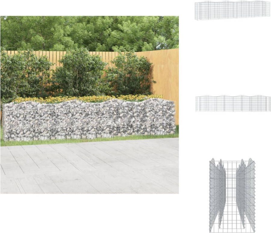 VidaXL Schanskorf Verhoogde Border 400 x 50 x 90 100 cm Gegalvaniseerd IJzer Bloempot