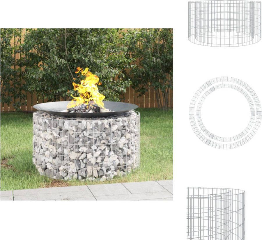 VidaXL Schanskorf Vuurplaats 100 x 50 cm Gegalvaniseerd Ijzer Tuinhaard