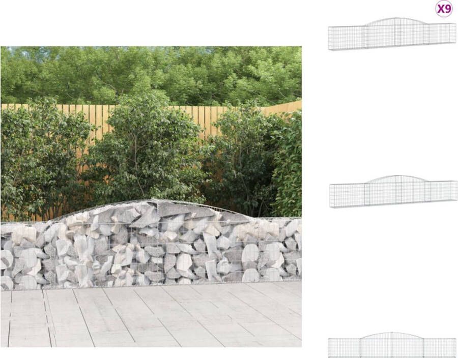 VidaXL Schanskorven 400x30x60 80cm Gegalvaniseerd IJzer Decoratieve Tuinbarrière Bloempot